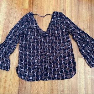 Billabong Sweet Sand Boho Tribal Tunic Top Size L(c6